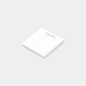 Own Name Decorative Chic Plain Simple Black White ポストイット (アングル)
