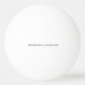 Own Name Decorative Chic Plain Simple Black White 卓球ボール (正面)