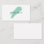 Own Name Decorative Chic Plain Simple Blue White エンクロージャーカード (正面/裏面)