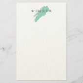 Own Name Decorative Chic Plain Simple Blue White 便箋 (正面)