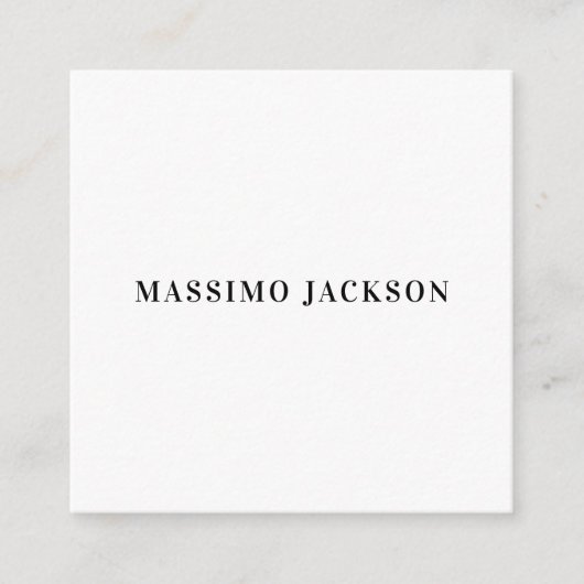 Own Name Decorative Minimalist Plain Black White エンクロージャーカード (正面)