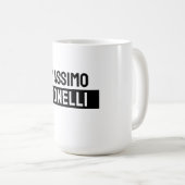 Own Name Minimalist Modern Plain Black White コーヒーマグカップ (正面右)
