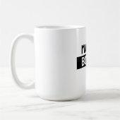Own Name Minimalist Modern Plain Black White コーヒーマグカップ (左)
