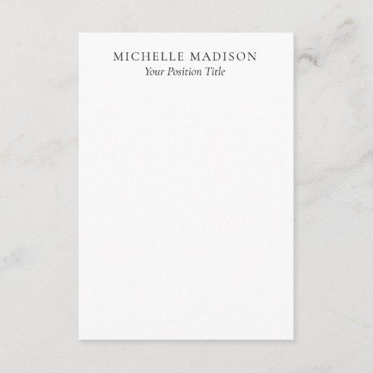 Own Name Mode Trendy Minimalist Professional Plain エンクロージャーカード (正面)