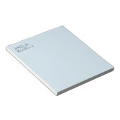 Own Name Modern Minimalist Professional Plain Blue ノートパッド (アングル)