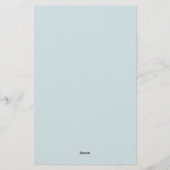 Own Name Modern Minimalist Professional Plain Blue 便箋 (裏面)
