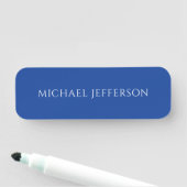 Own Name Plain Blue Color Personalized Custom 名札 (インサイチュ)