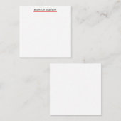 Own Name Trendy Minimalist Professional Plain ノートカード (正面/裏面)