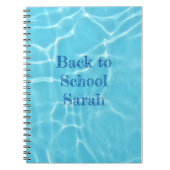 own text swimming pool back to school notebook ノートブック (正面)