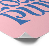 Own Your Power Retro Feminist Quote Poster – Pink  ポスター (角)