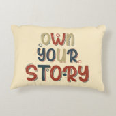 Own Your Story – Inspirational Typography Design アクセントクッション (裏面)