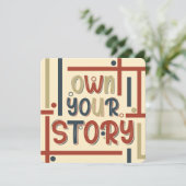 Own Your Story – Inspirational Typography Design シーズンカード (スタンド正面)