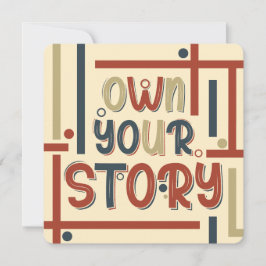 Own Your Story – Inspirational Typography Design シーズンカード