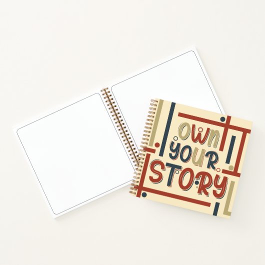 Own Your Story – Inspirational Typography Design ノートブック (内部)