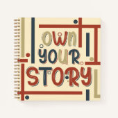 Own Your Story – Inspirational Typography Design ノートブック (正面)