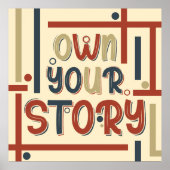 Own Your Story – Inspirational Typography Design ポスター (正面)