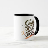 Own Your Story Modern Artistic Motivational Quote  マグカップ (正面右)