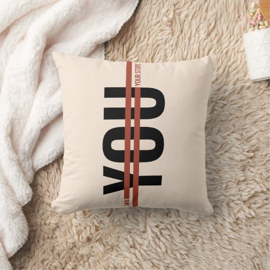 Own Your Story Shirt – Bold Motivational Quote クッション (ブランケット)