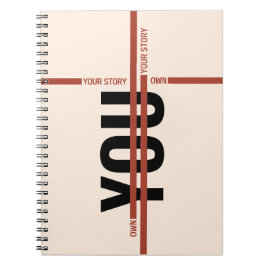 Own Your Story Shirt – Bold Motivational Quote ノートブック