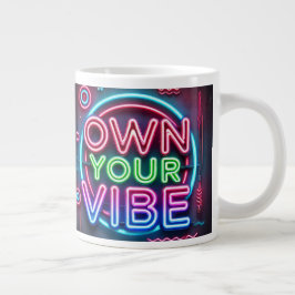 Own Your Vibe – ネオンジャンボマグ ジャンボコーヒーマグカップ