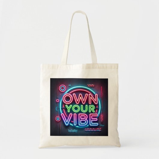 Own Your Vibe – ネオントートバッグ トートバッグ (正面)