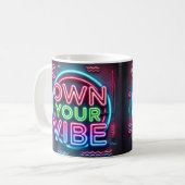Own Your Vibe - Neon Coffee Mug コーヒーマグカップ (正面左)