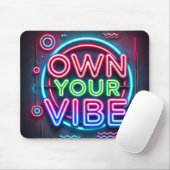 Own Your Vibe - Neon Mouse Mat マウスパッド (マウス)