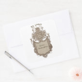 Ownership Bookplate Ex Libris Coat of Arms スクエアシール (封筒)