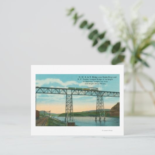 OWR & N Bridge SceneSnake River, ID ポストカード (スタンド正面)