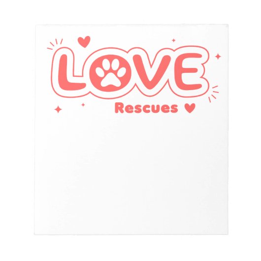 OWRAssist Love Rescues ノートパッド (正面)