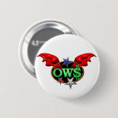 OWS操作ウォールストリートは動きを結合します 缶バッジ (正面&裏面)