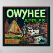 Owyhee Apple Crate LabelNampa、ID ポスター (正面)