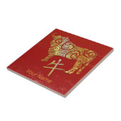 Ox Chinese Zodiac Horoscope Constellation Sign タイル (側面)