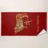 Ox Chinese Zodiac Horoscope Constellation Sign ビーチタオル (正面)