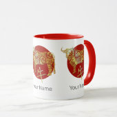 Ox Chinese Zodiac Horoscope Constellation Sign マグカップ (正面右)