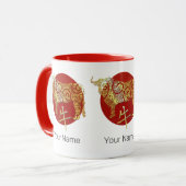 Ox Chinese Zodiac Horoscope Constellation Sign マグカップ (正面左)