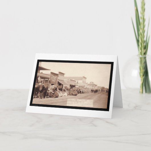 Ox Teams at Sturgis Dakota Territory SD 1887 カード (正面)