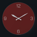 Oxblood Red 4A0000カラー、名前の追加オプション ラージ壁時計<br><div class="desc">名前、イニシャル、文字、または色保を単独で追加する名前とHEXコード(6桁の16進数の三重項)に基づいて、ストア内の他のアイテムとカラー座標。このコードを使用してカスタマイズ、このコードを使用して他のアイテムをミックス、一致させ、他のコレクションに追加する。Zazzle製品のほとんどのカスタマイズ文字と背景の色に16進コードを使用する場合がある。ボタンクリックを押すカスタマイズこと。</div>