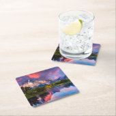 Oxbowのくねりの日の出 スクエアペーパーコースター (インサイチュ)