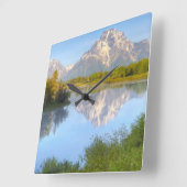 Oxbowのくねり スクエア壁時計 (傾斜)