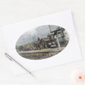 Oxenhope Railway Station 楕円形シール (封筒)