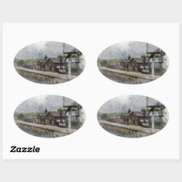 Oxenhope Railway Station 楕円形シール