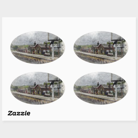 Oxenhope Railway Station 楕円形シール (シート)