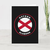 Oxford Alabama Al State Flag Badge Vacation  カード (正面)