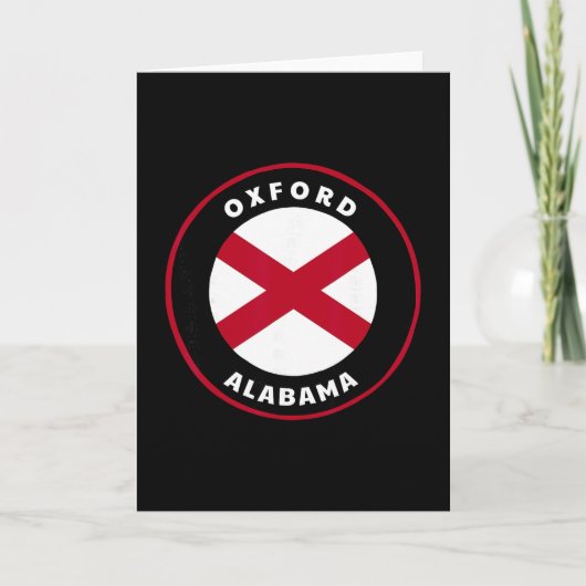 Oxford Alabama Al State Flag Badge Vacation  カード (正面)