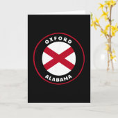 Oxford Alabama Al State Flag Badge Vacation  カード (黄色い花)