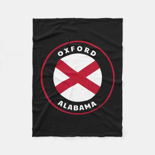 Oxford Alabama Al State Flag Badge Vacation  フリースブランケット (正面)