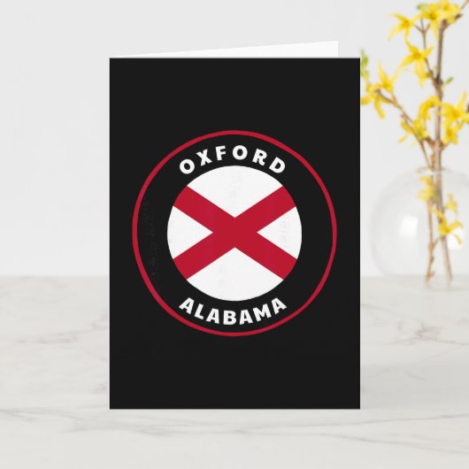 Oxford Alama Al State Flag Dge Vacation  カード (黄色い花)