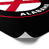 Oxford Alama Al State Flag Dge Vacation  ポスター (角)
