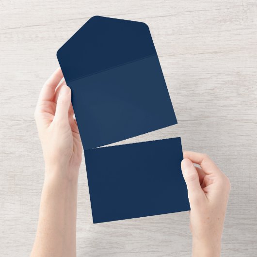 Oxford Blue All-in-One招待状 – カスタマイズ オールインワン招待状 (貼ってはがせる)